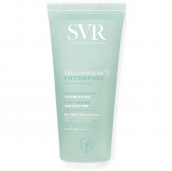 SVR Physiopure Foaming Cleansing Gel 200 ml - Purifying foam gel for oily to combination skin, dermatologically tested, gentle formula, removes impurities and excess oil, maintains skin balance