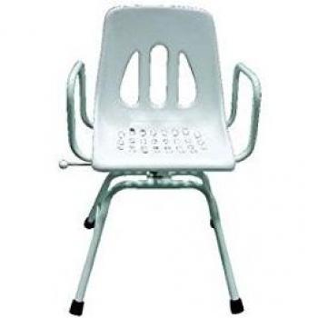 Silla de Ducha Giratoria de Acero Epoxi con Capacidad de hasta 100kg