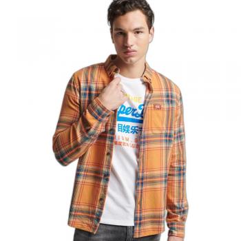Camisa de Leñador de Algodón Orgánico a Cuadros Manga Larga Superdry
