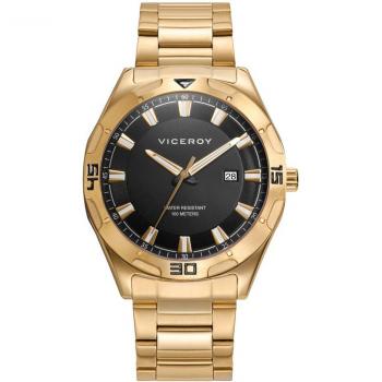 Reloj Viceroy Heat de hombre con esfera negra y correa IP dorado