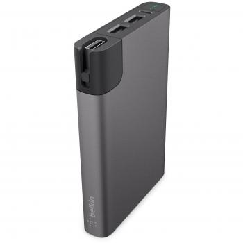 Belkin F8M993btGRY - Batería externa metálica Power RockStar 10000 con cable Micro