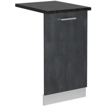 Panel frontal R-Line para lavavajillas, 45 cm, Hormigón negro/Blanco, Antracita