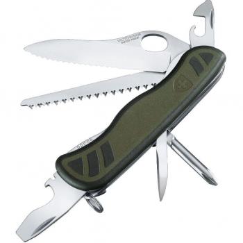 Victorinox Navaja Suiza de Soldado 08, 111 mm, Verde/Negro