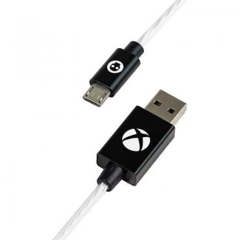 Cable USB a Micro USB con LED Numskull para Xbox One 1.5m Blanco