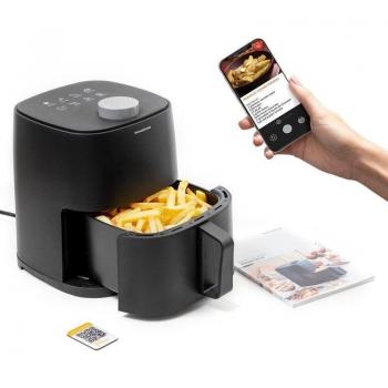 InnovaGoods Fryinn Lite 2000 Freidora sin Aceite 2L 1200W Negro +100 Recetas en Español 25x25,5x21,5 cm
