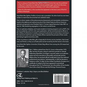 Great Black War Fighters: Profiles in Service - Revised Edition 2017 by Ben L. Walton