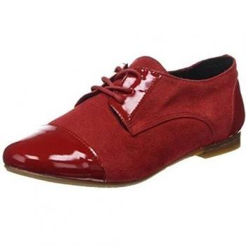 Yep by JonakFlorinda - zapatos con cordones de caño bajo Niñas , Rojo