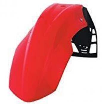 POLISPORT Guardabarros Delantero Universal Freeflow - Red, diseño aerodinámico, material resistente a impactos, fácil instalación, compatible con la mayoría de bicicletas