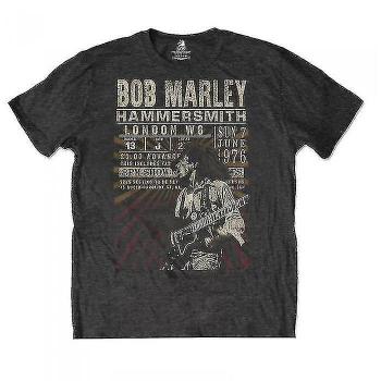Camiseta Unisex Adulto Bob Marley Hammersmith 76 Algodón Negro S