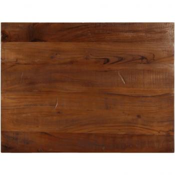 Mesa rectangular de madera maciza reciclada 90x70x2,5 cm color marrón Vidaxl