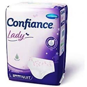 Pantalones Absorbentes Nocturnos para Mujer Confiance Talla L 7 Unidades