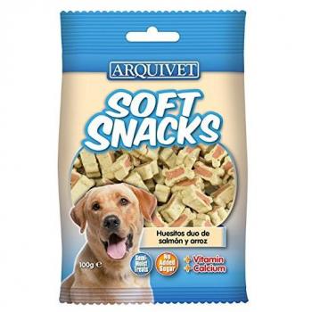 Arquivet Soft Snacks para Perro Huesitos Duo de salmón y arroz 100 g