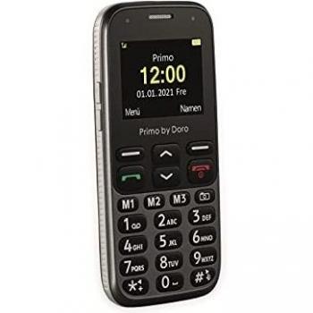 Teléfono DORO Primo 218 para mayores, con pantalla de 2, botón SOS, ligero (89 g) y en color negro/grafito