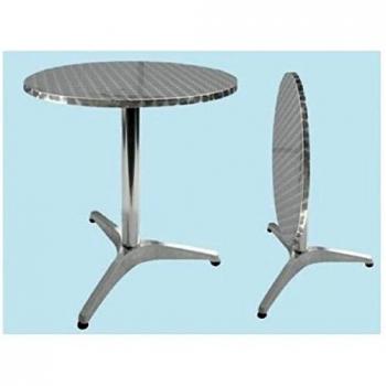 Mesa de Bar Redonda de Aluminio Reclinable Ø 60x70 cm