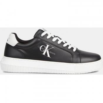 Calvin Klein Men's Sleek Black Lace-Up Chunky Cupsole Sports Sneakers - Size 8 US