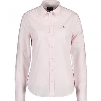 Camisa Gant Oxford Slim Fit Elástica Rosa para Mujer, Talla 40