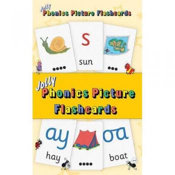 Tarjetas Ilustradas de Fonética Jolly con Letras Precursivas