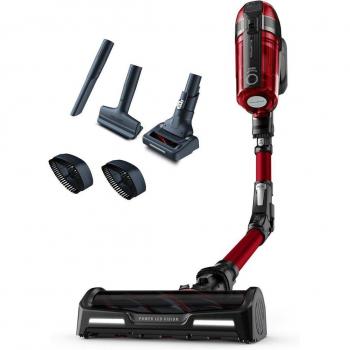 Rowenta RH98A9WO X-Force Flex 12.60 Animal Care Aspiradora Escoba y de Mano Sin Cable con Ajuste Automático de Potencia, Batería 25.2V, Roja/G