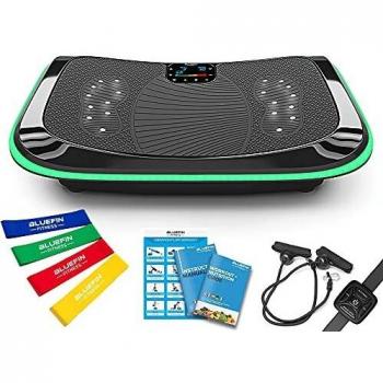 Bluefin Plataforma Vibratoria de Fitness con Triple Motor 4D | Masaje de Terapia Magnética I Altavoces Bluetooth 4.0