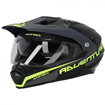 Acerbis Casco de Motocross Adventure Flip FS-606 Negro-Gris XS