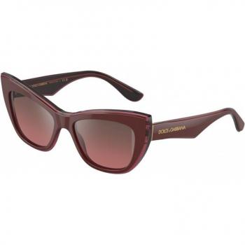 Dolce & Gabbana DG4417 Cat Eye Sunglasses, Bordeaux Color, Gradient Pink Lenses, 54mm Size, Unisex