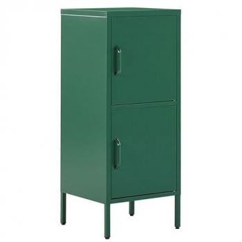 Armario de metal verde Huron 40 x 40 cm con 2 puertas y 4 estantes para almacenaje en oficina