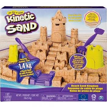 Kinetic Sand Kingdom Playset with 3lbs of Beach Sand, for Ages 3 and Up Mega Castle Set, Multicolor