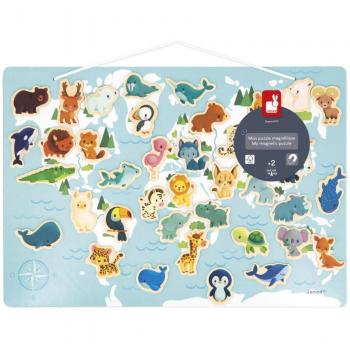 Puzzle Magnético Minikids Animales Mundo - Janod J05468