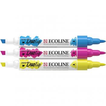 Set de rotuladores Talens Ecoline Duotip con 3 colores primarios