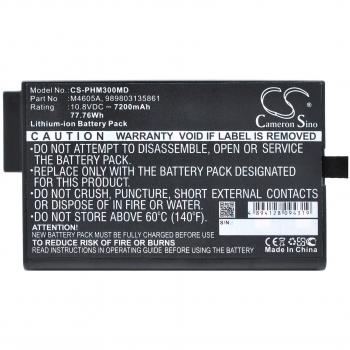 CS-PHM300MD Baterías 7200mAh Compatible con [Philips] 740 Select Vital Signs Monitor, Eli 380 ECG, FM20, FM30, Intellivue 30, Intellivue 60, Intellivue M8000, IntelliVue M8001A, IntelliVue M8002A, In