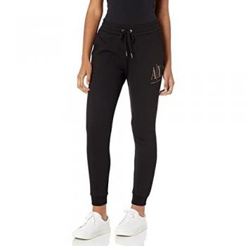 Armani Exchange Women's Black Gold Studded Sweatpants XS