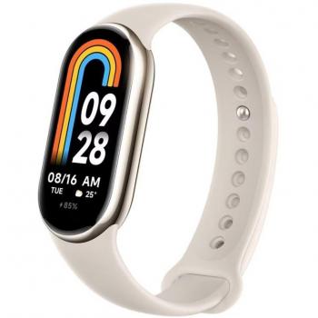 Xiaomi Mi Smart Band 8 Pulsera de Actividad Dorado (Gold) AMOLED 1.62 con Tasa de Refresco de 60 Hz, Resistencia al Agua 5 ATM, Autonomía