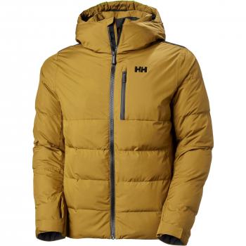 Helly Hansen Kvitfjell Race Puffy Ski Jacket for Men - XXL, Brown/Yellow