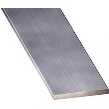 Perfil Liso de Aluminio Anodizado Incoloro 1 m - 15x2 mm