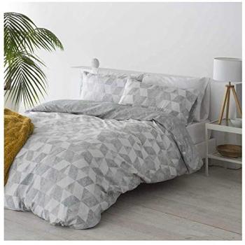 Funda Nórdica Reversible CUDILLERO de Microfibra Gris con Cierre de Botones, Incluye Fundas de Almohada, Hipoalergénica para Cama de 200