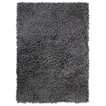 Alfombra de pelo sintético gris oscuro 120 x 170 cm muy suave