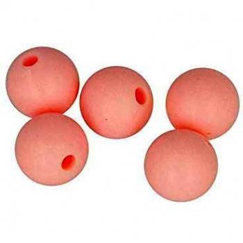 Conjunto de perlas redondas de silicona - 10 mm - Rosa Pó - 5 piezas