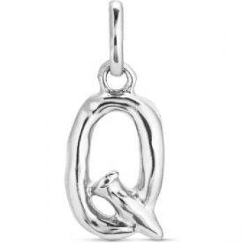 UNO de 50 - Small Alphabet Pendant Q in Silver Plated Metal Alloy