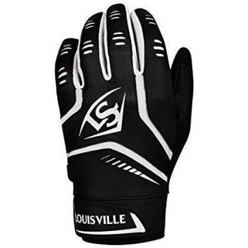 Wilson WTL6103BLS Guante para Bateador de Béisbol, Ls Omaha Btg Glv Mens - S, Cuero Suave, Talla S, Negro