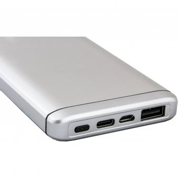 Silver ht - Power bank ultra fast charge 2.0 de 10.000mah y puerto de carga type-c