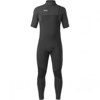 Traje de neopreno para hombre Picture Meta 2/2 mm Flex Skin manga corta negro