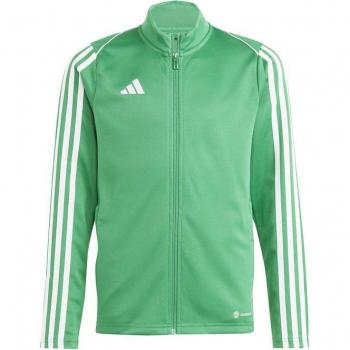 Chaqueta de fútbol adidas Tiro 23L para niños, ligera, con tecnología Climalite que absorbe el sudor, diseño clásico con cremallera completa y bolsillos laterales