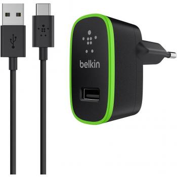 Belkin F7U001vf06-BLK - Micro cargador Universal doméstico de 10 W y cable de USB-A a USB-C