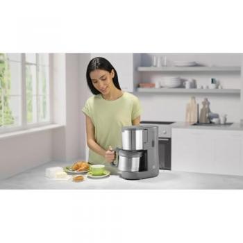 Cafetera de filtro Braun PurShine KF 1505, 1.2L, acero inoxidable, capacidad para 9 tazas, apagado automático