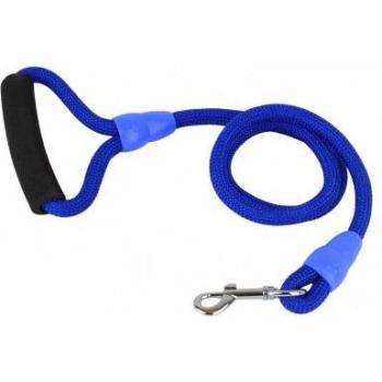 Correa de cuerda para perros ART 0084 medianos-grandes con mosquetón Azul