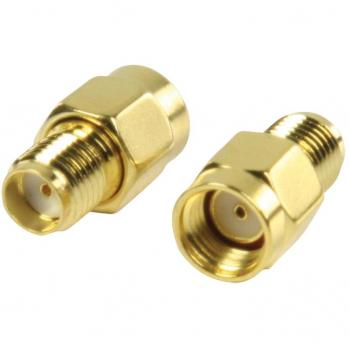 Valueline VLSP02111A - Adaptador para cable RP SMA macho a SMA hembra, 2 unidades