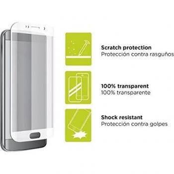 Ksix B0935SC07B - Protector Extreme Curved 2.5D, Vidrio Templado 9h y Borde para Apple iPhone 7/8, Color Blanco