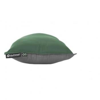 Almohada de camping Outwell Contour Verde - Accesorio para tiendas de campaña, diseño ergonómico, material suave y cómodo, fácil de transportar