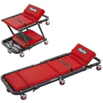 Clarke CMC50 - Creeper Plegable 2 en 1 para Coche y Asiento