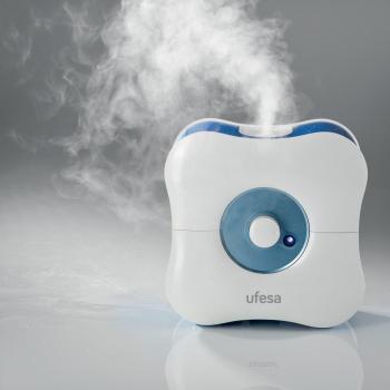 Ufesa HF3000 - Humificador, 30W, Capacidad del depósito: 1,7L, 8 h de Autonomía, Ajuste de la cantidad del vapor, Nivel sonoro: 26 dB